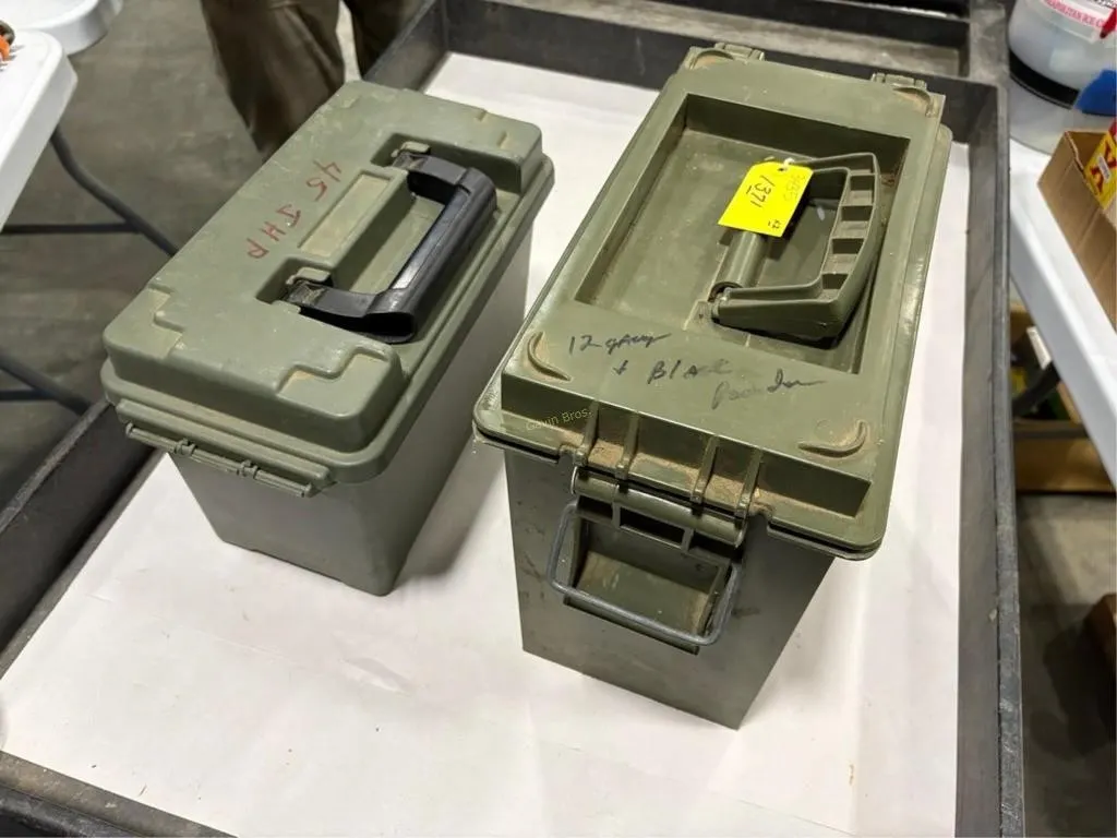 (2) Plastic Ammo Cans