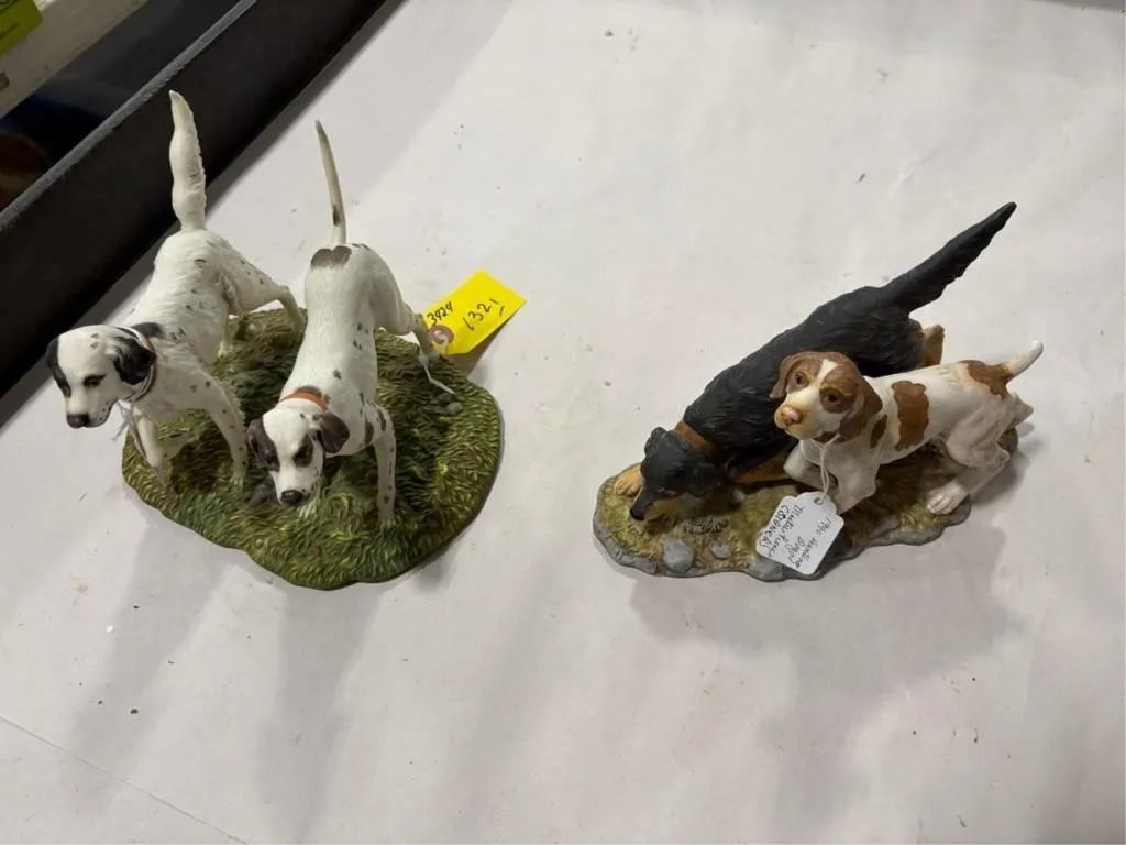 (2) Dog Figurines