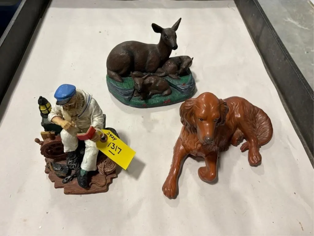 Deer, Dog & Figurine