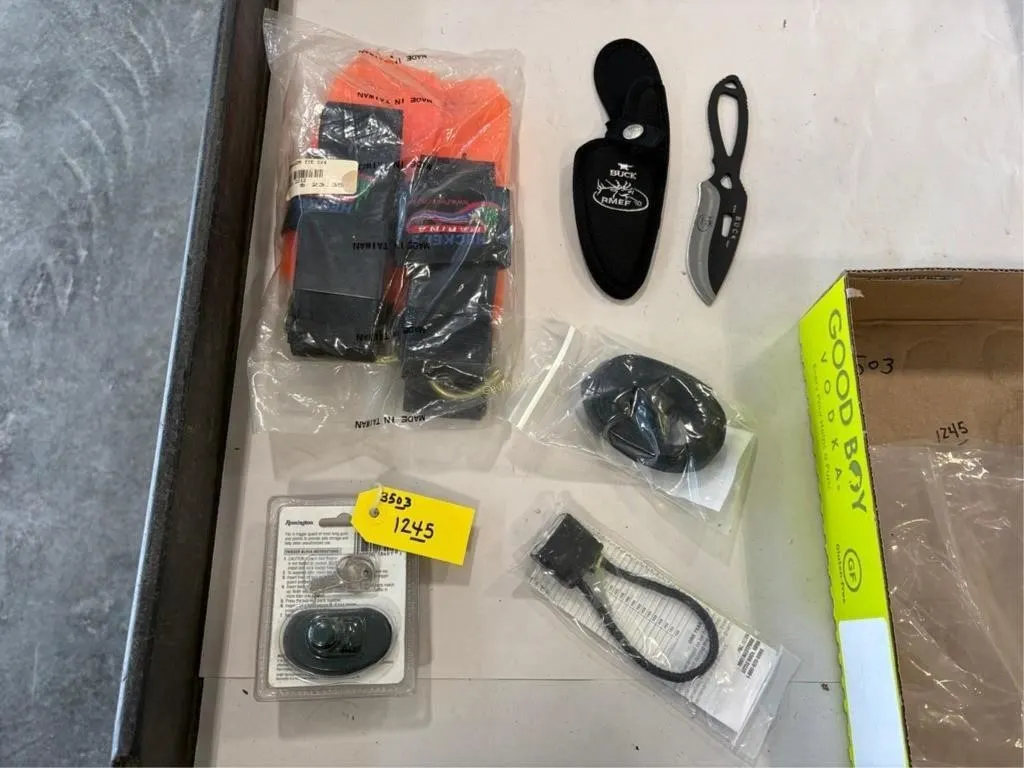 RMEF Buck Knife, Trigger Lock, & other