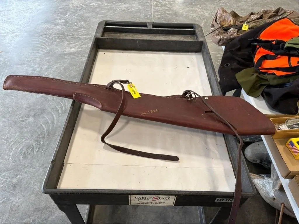 Leather Rifle Saddle Scabbard