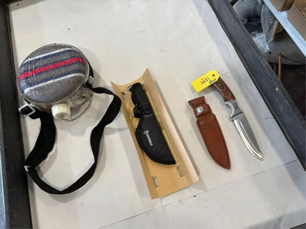 NWTF Knife, Canteen & Gerber Knife