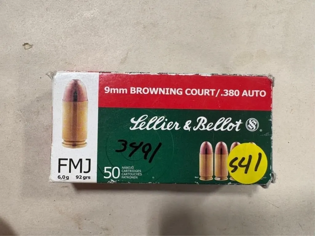 50-Rds Sellier & Bellot 9mm Browning