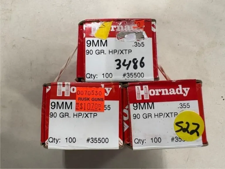 3-boxes Hornady 9mm bullets