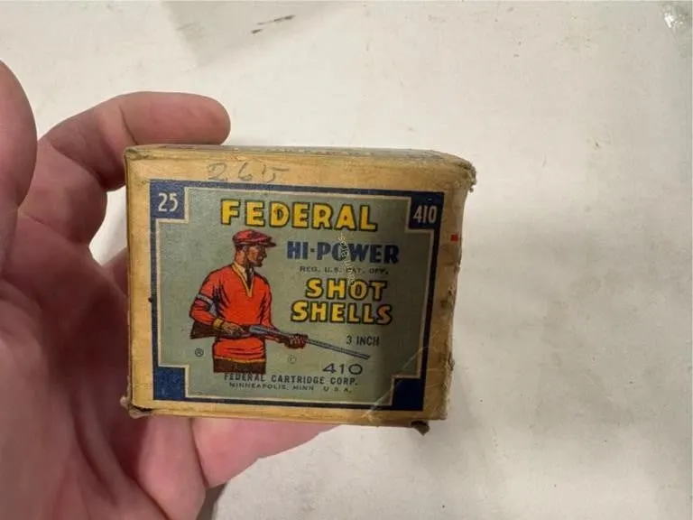 25-410 ga shot gun shells--OLD BOX