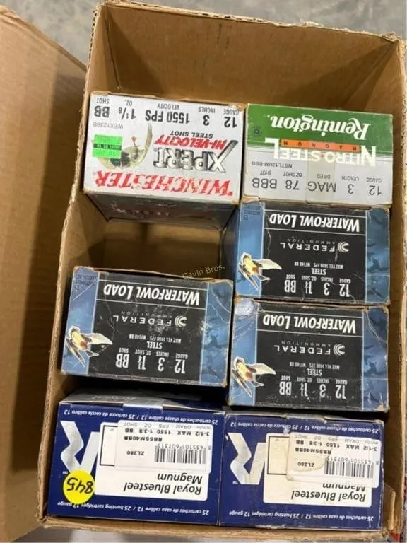 7 boxes 12 ga shot gun shells 3",
