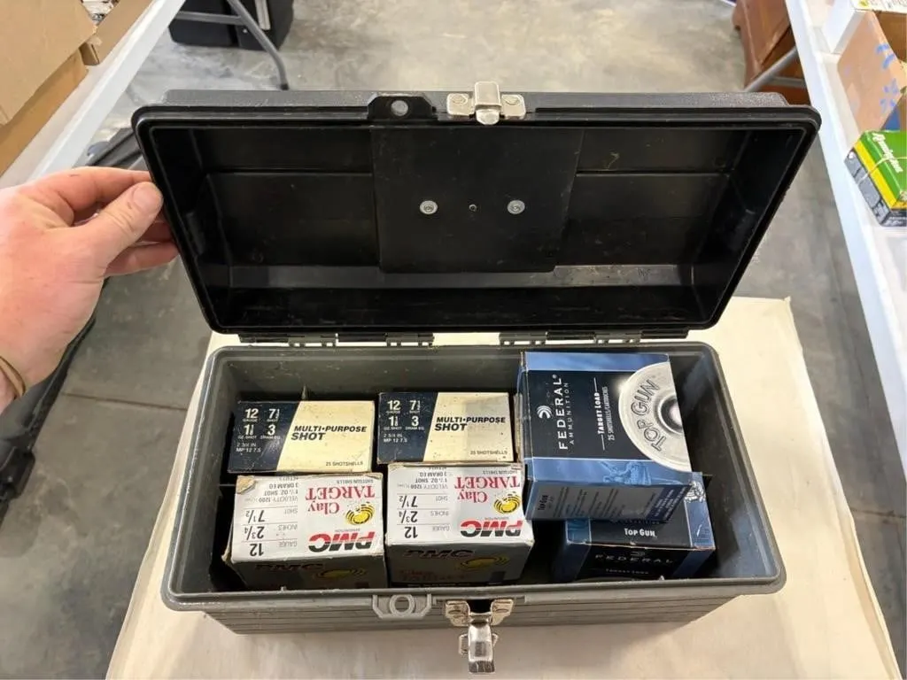 7 Boxes 12 ga shells, some part