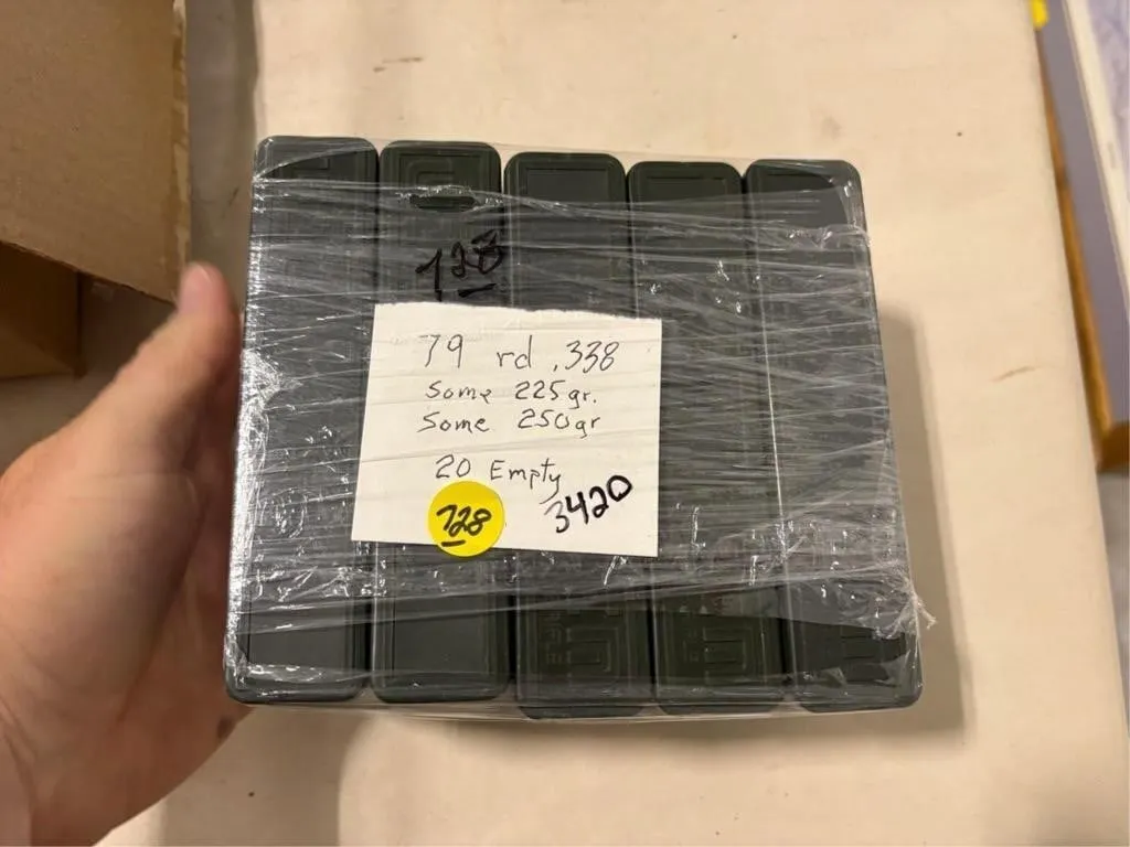 79-Rds 338--250 & 225 grain; 20 are empty