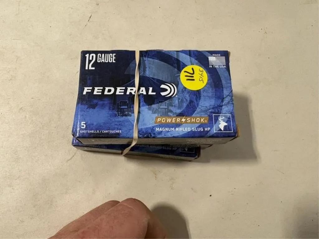 15 rds Federal 12ga slugs