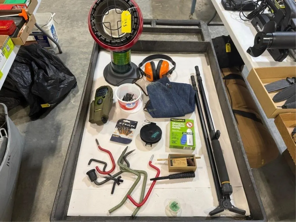 Mr Heater, thermacell, Tripod etc