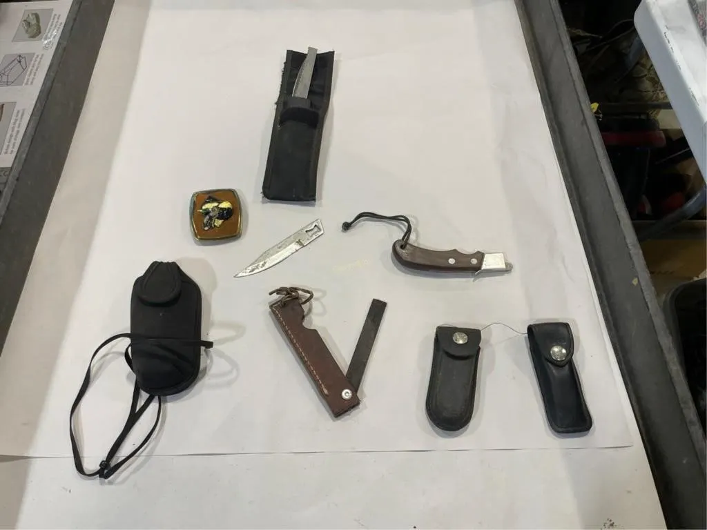 Knife Sheaths, Belt Buckle etc