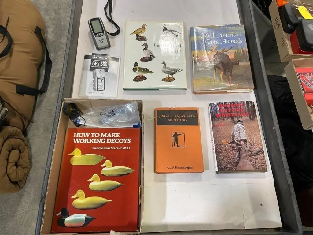 Books, Cobra GPS, Scope Covers