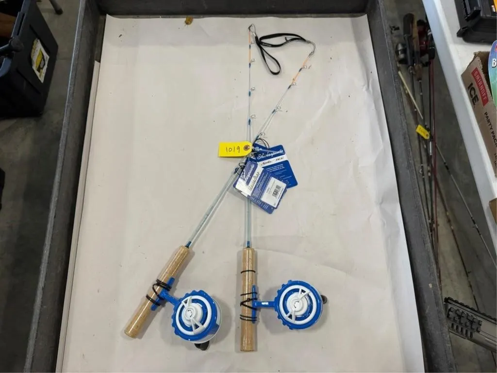 (2) New Shakespeare Glacier Drop Fishing Poles