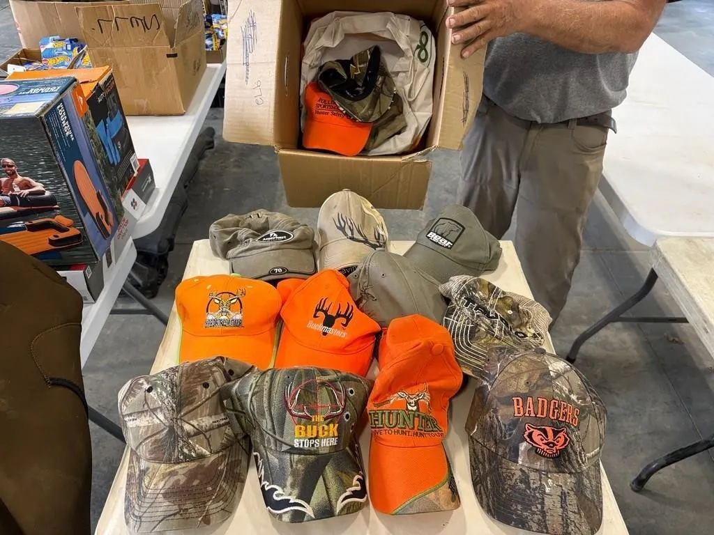 Camo & Blaze Orange hats