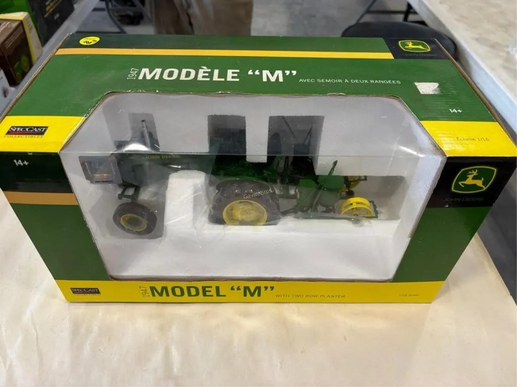 John Deere M Tractor, w/2 row corn planter