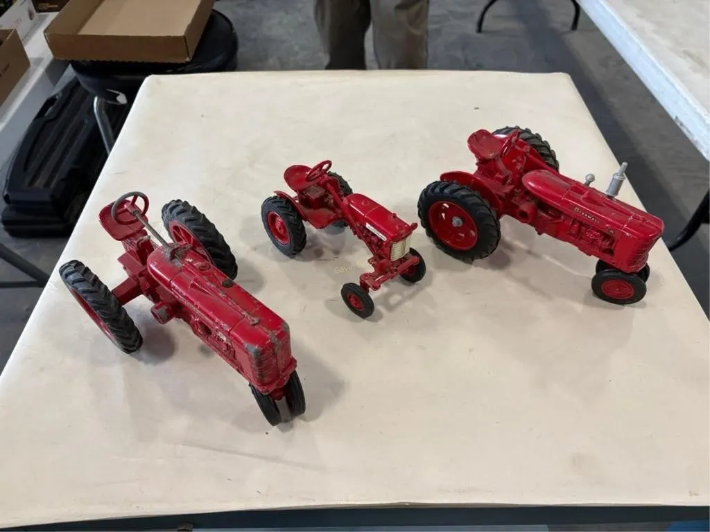 3-Farmall die cast tractors