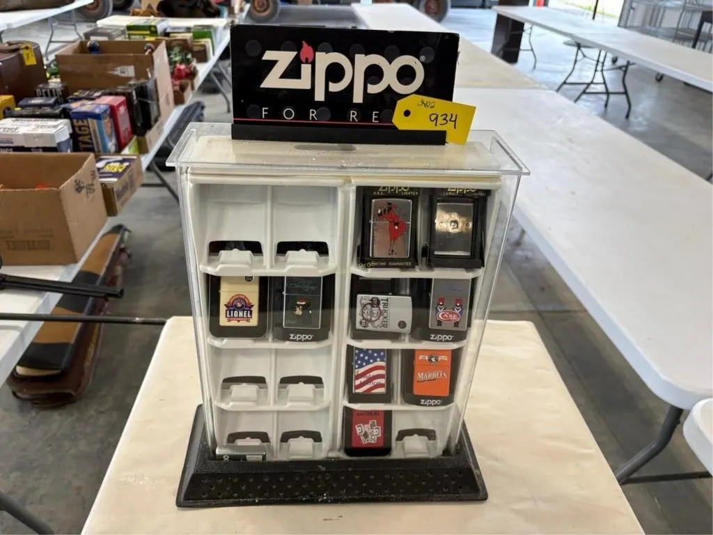 Zippo lighter display & lighters