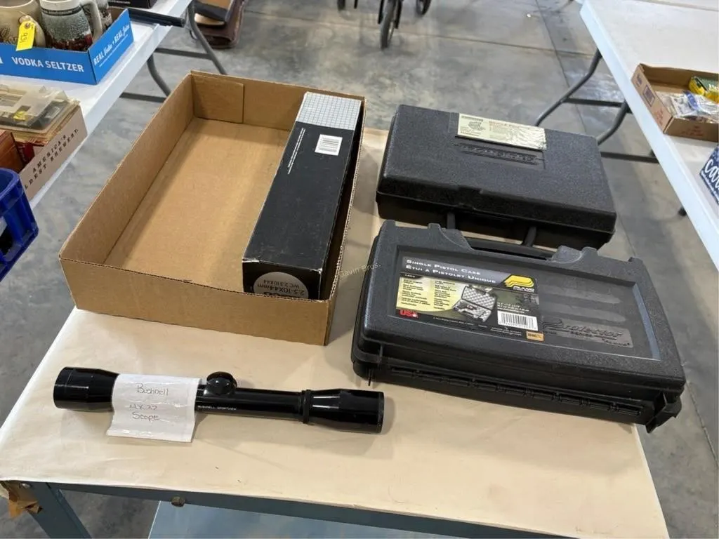 pistol cases, Bushnell 4X32 scope
