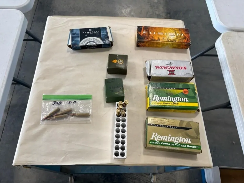 part boxes of ammo-25-06, 7mm, 300 WSM