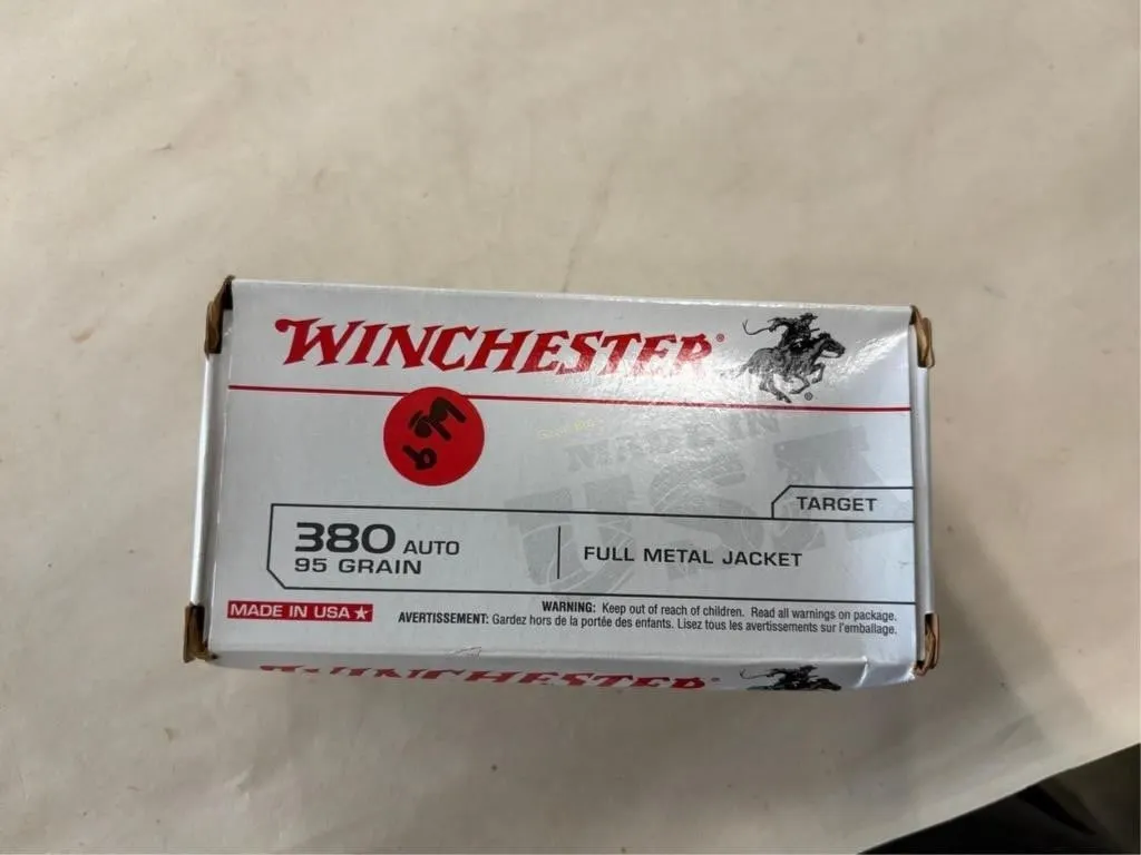 100 Rds Winchester 380 AUTO