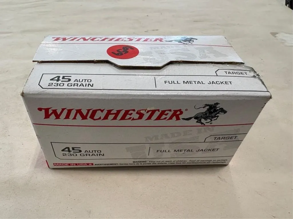 100-Rds Winchester 45 Auto FMJ