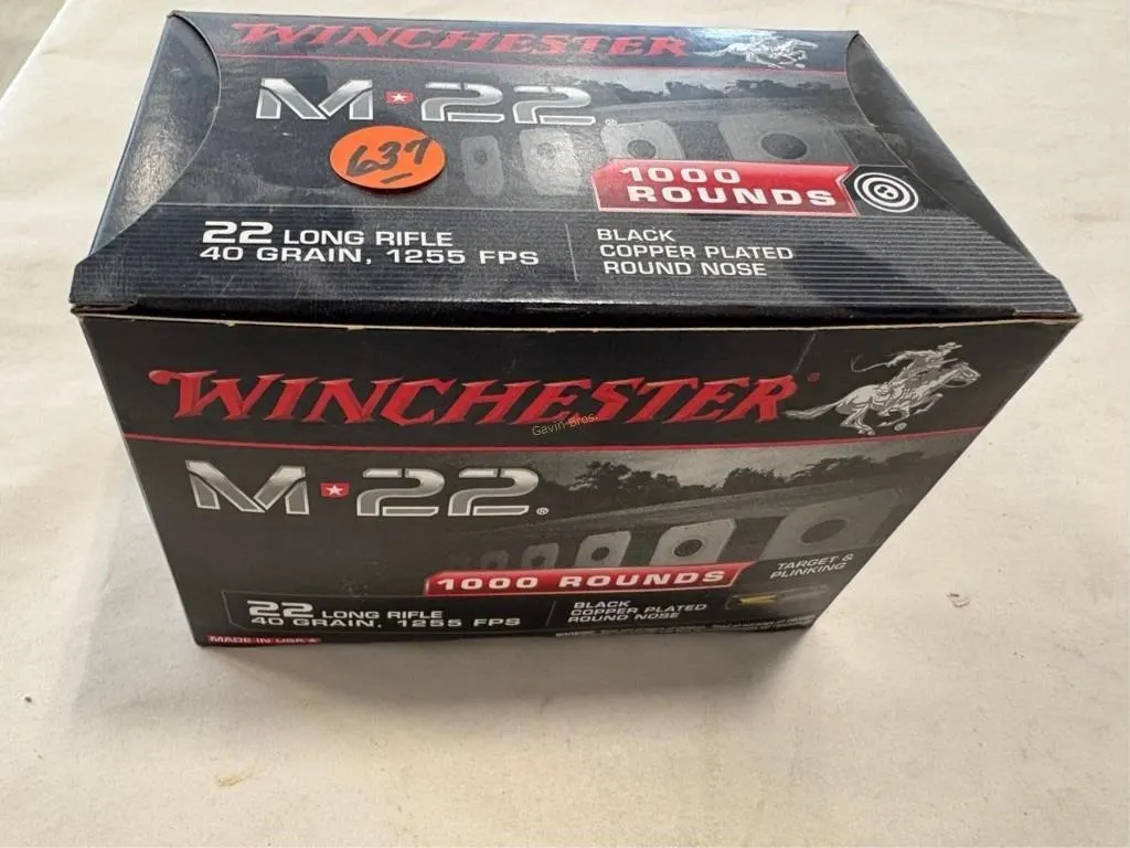 1000 Rds Winchester M 22 shells