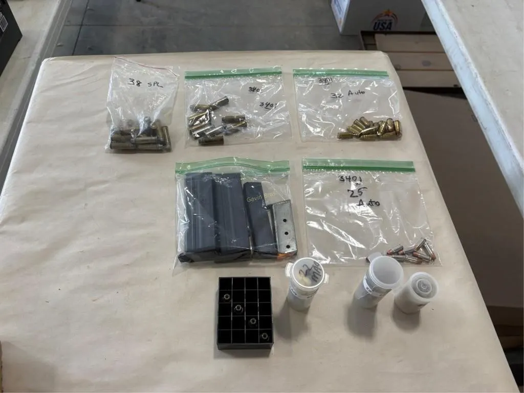 Various ammo--25 auto, 32 auto, 38 spl, 22