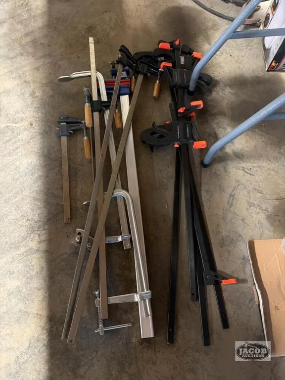 Assortment of wood clamps