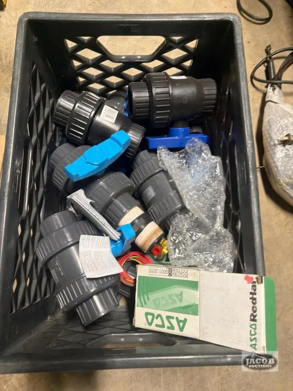 Crate of shut off valves