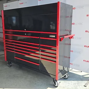 Unused 2026 Boss 72" 17 Drawer Tool Chest/Roller Cabinet with Hutch, Power Tool Rack and Power Sockets 