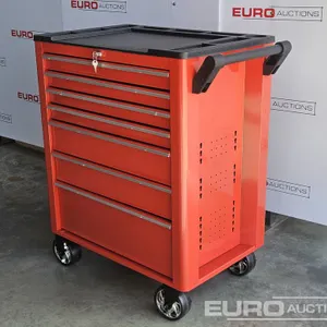Boss 7 Drawer Wheeled Tool Cabinet (No Tools) (Red) 