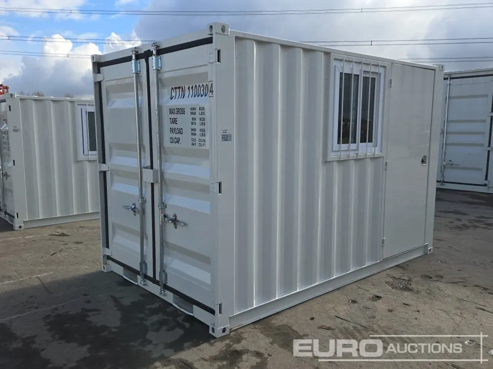 2026 11' x 6' Container, Side Door, End Door, Window (Cannot Be Reconsigned)