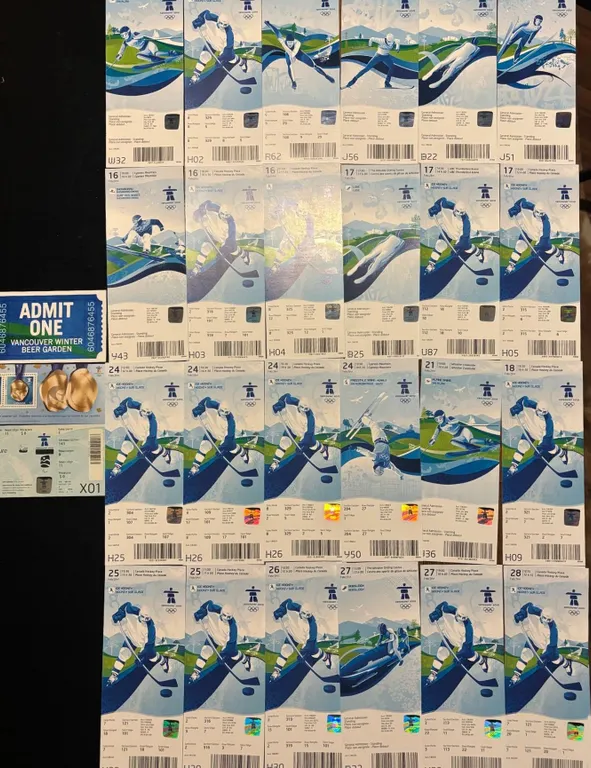 Vancouver 2010 Olympics Ticket & Memorabilia Lot