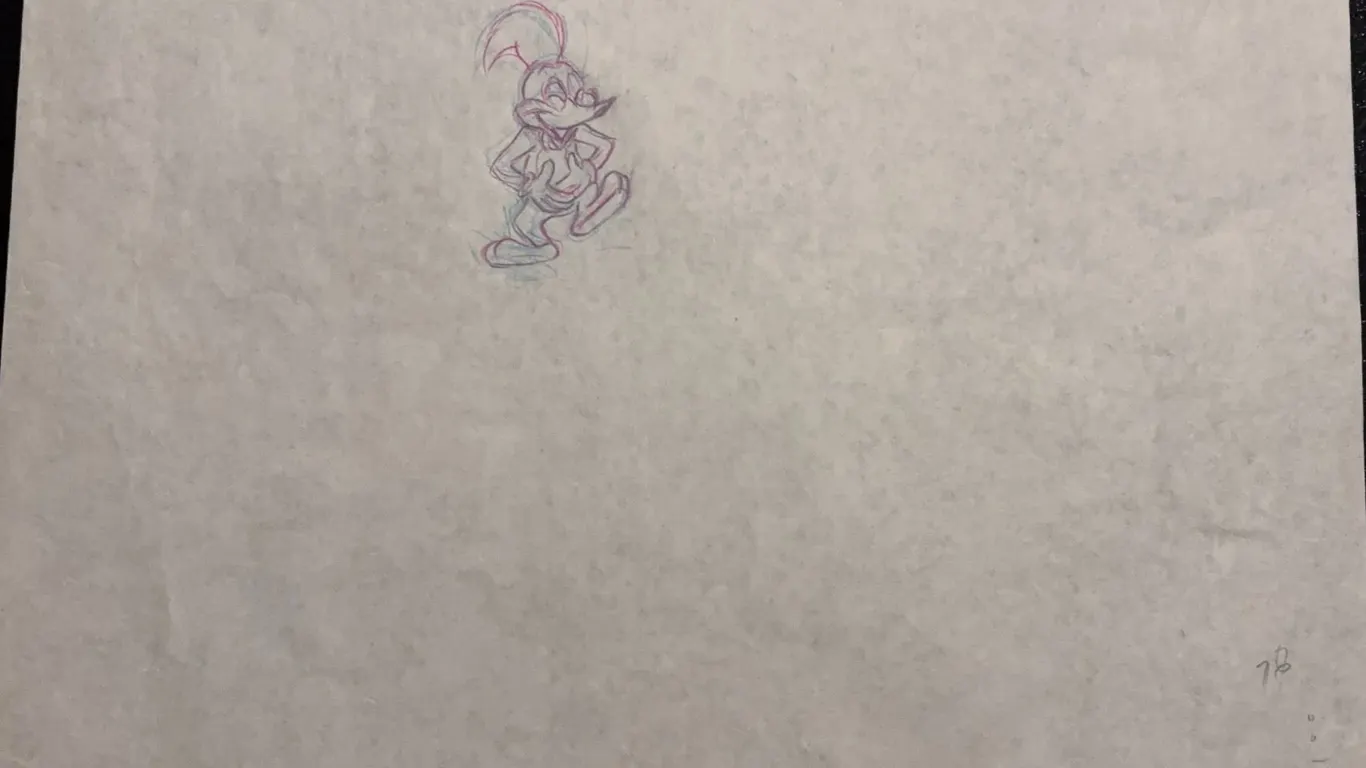 Woody Woodpecker Animation Drawing, Lantz Prod.