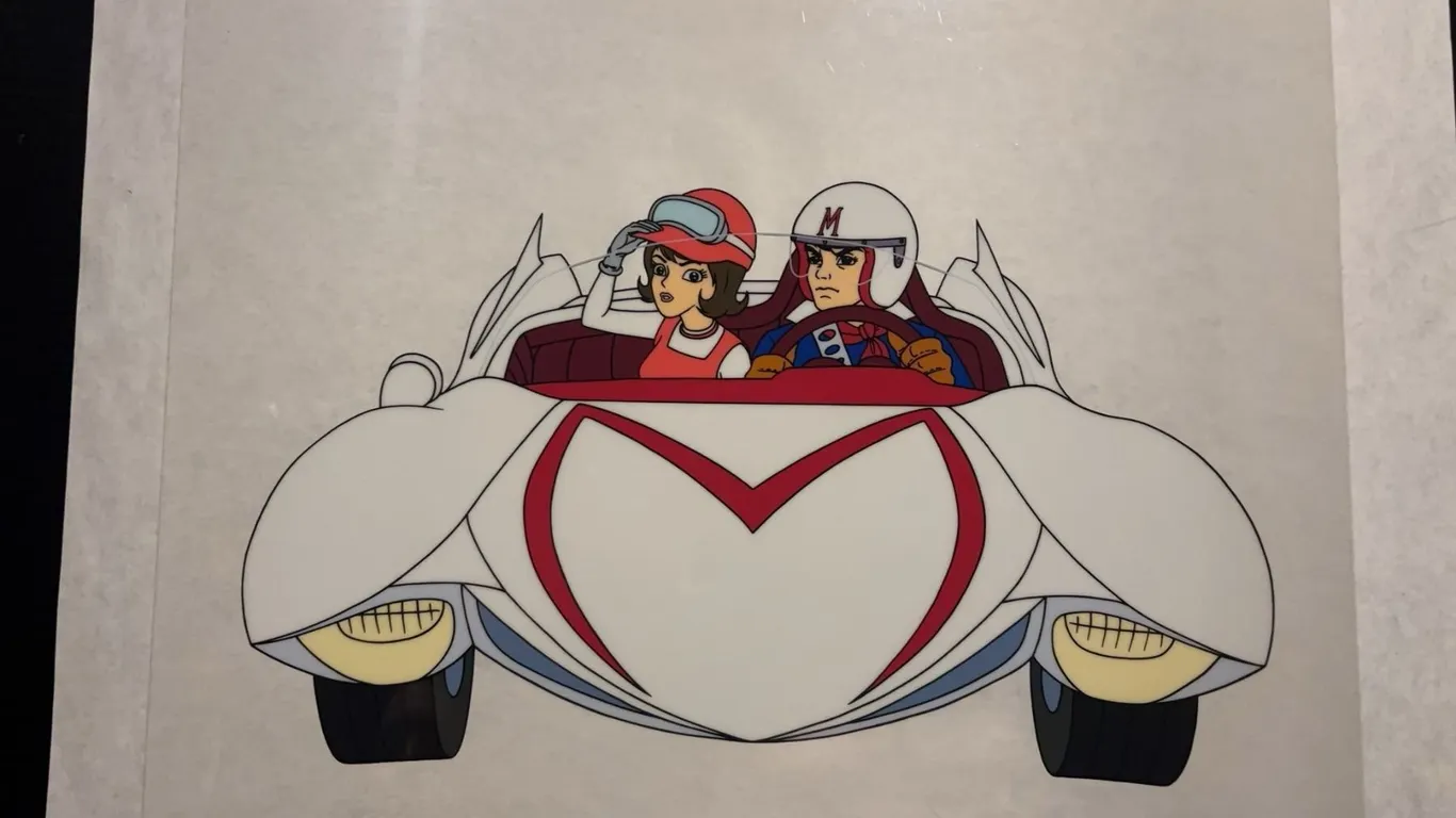2000 Speed Racer & Trixie Mach 5 Sericel Art
