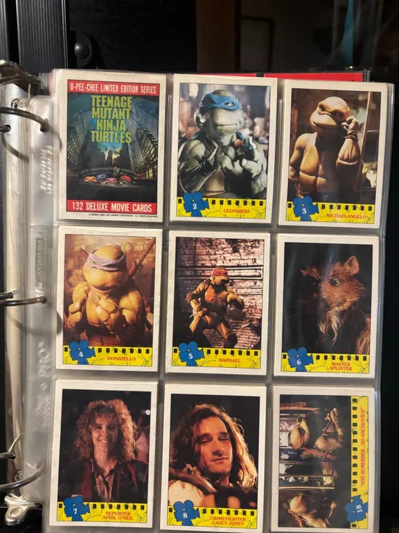 1990 O-Pee-Chee TMNT Movie Trading Card Set
