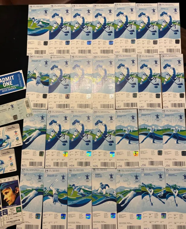 Vancouver 2010 Olympics Ticket & Memorabilia Lot
