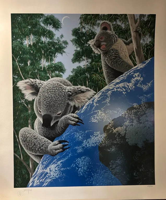 Schimmel Signed Serigraph Koalas "The Greatest Love"