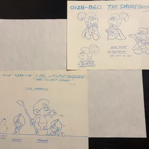 1986 Smurfs Production Model Sheets by Hanna-Barbera
