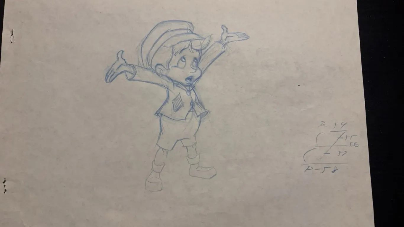 Original Animation Drawing of Pinocchio