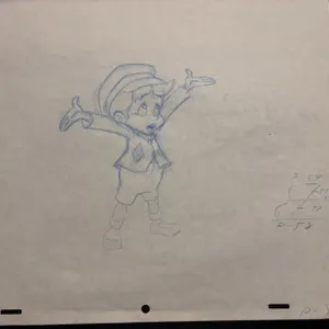 Original Animation Drawing of Pinocchio