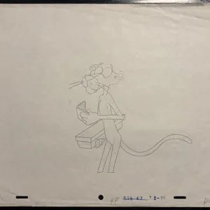 Pink Panther Animation Drawing Circa 1993–1996