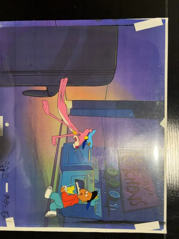 Pink Panther Original Animation Cel Setup