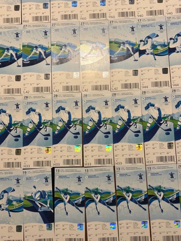 28 Original Vancouver 2010 Olympic Event Tickets