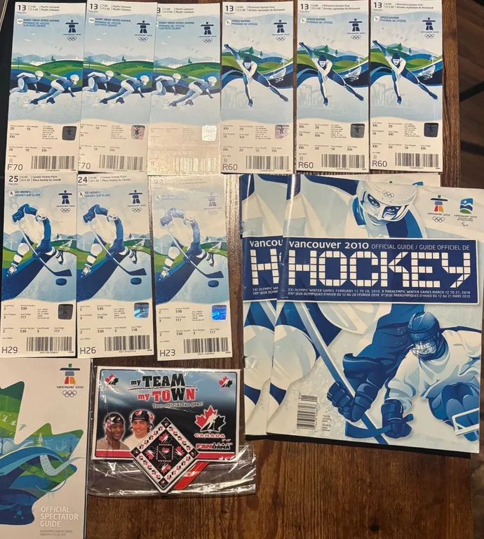 2010 Vancouver Olympics Tickets & Memorabilia Set