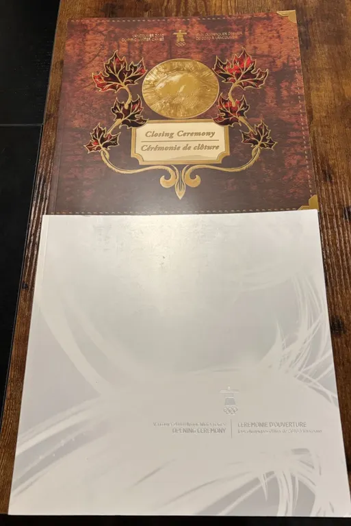 Vancouver 2010 Olympic Ceremony Programs Pair