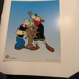 Popeye and Olive Oyl 13.5 x 16.5 Serigraph