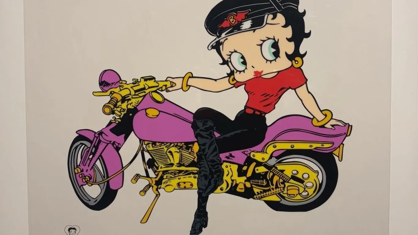 1999 Betty Boop Motorcycle Serigraph 13.5" x 17"