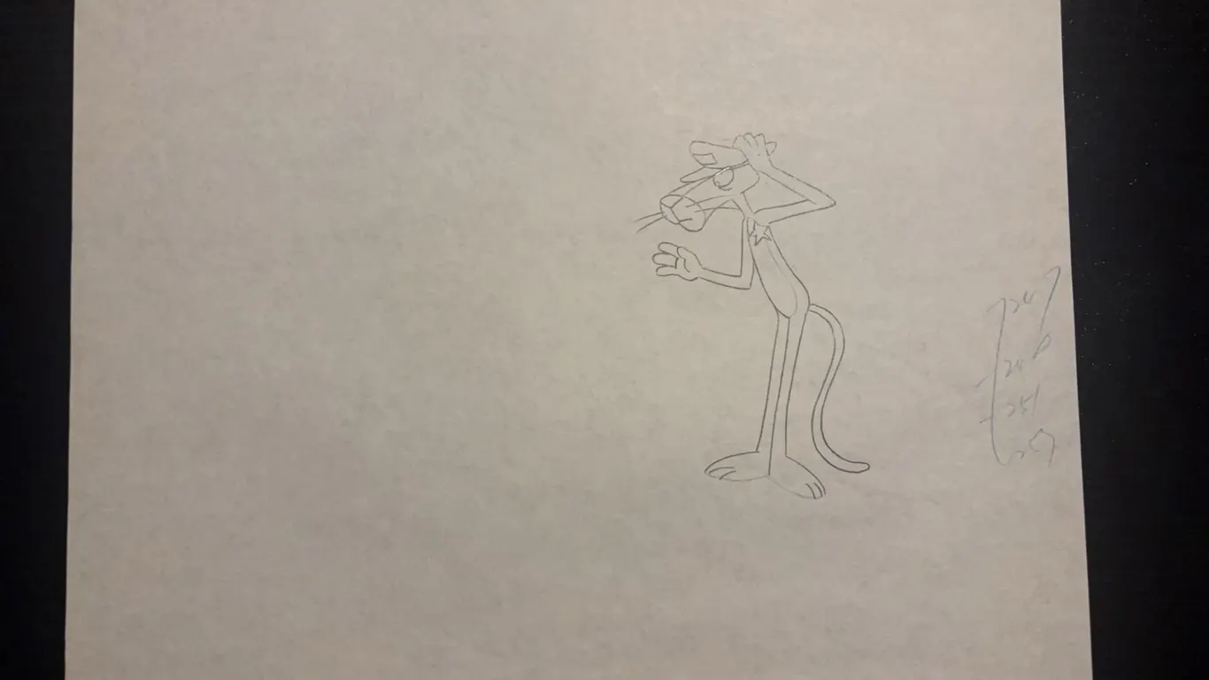 Pink Panther Animation Production Drawing, 1993