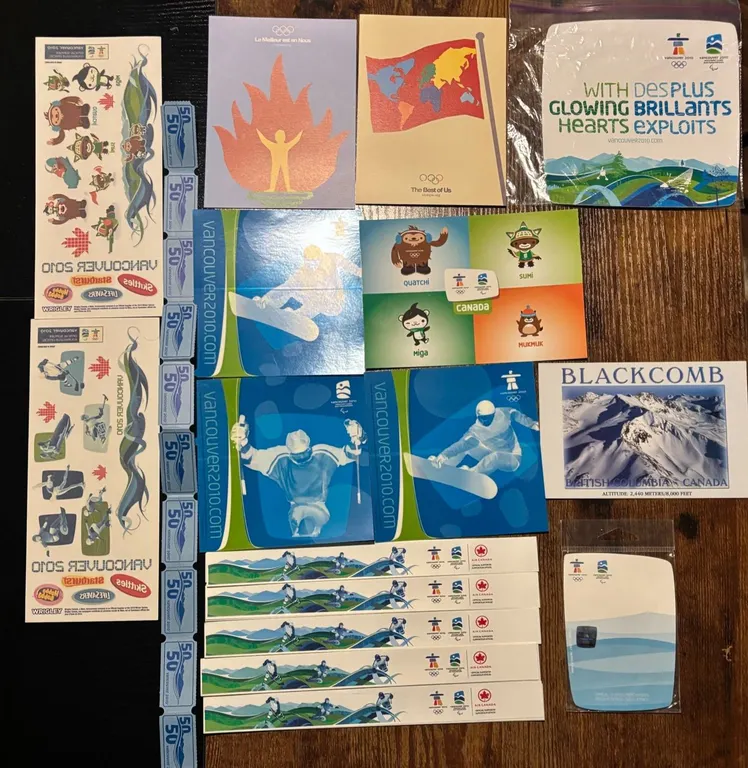 Vancouver 2010 Olympics Promo Sticker Lot